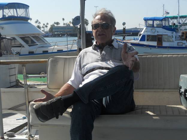 andy on boat